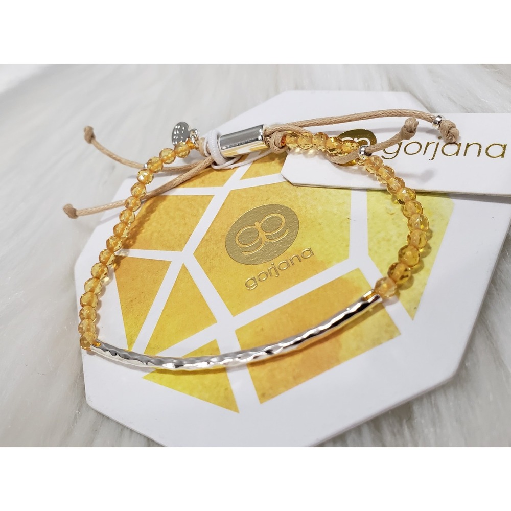 NWT Gorjana Power Gemstone Citrine Bead Bracelet ABUNDANCE